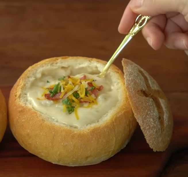 Baguette Bowl with Potato Soup Recipe